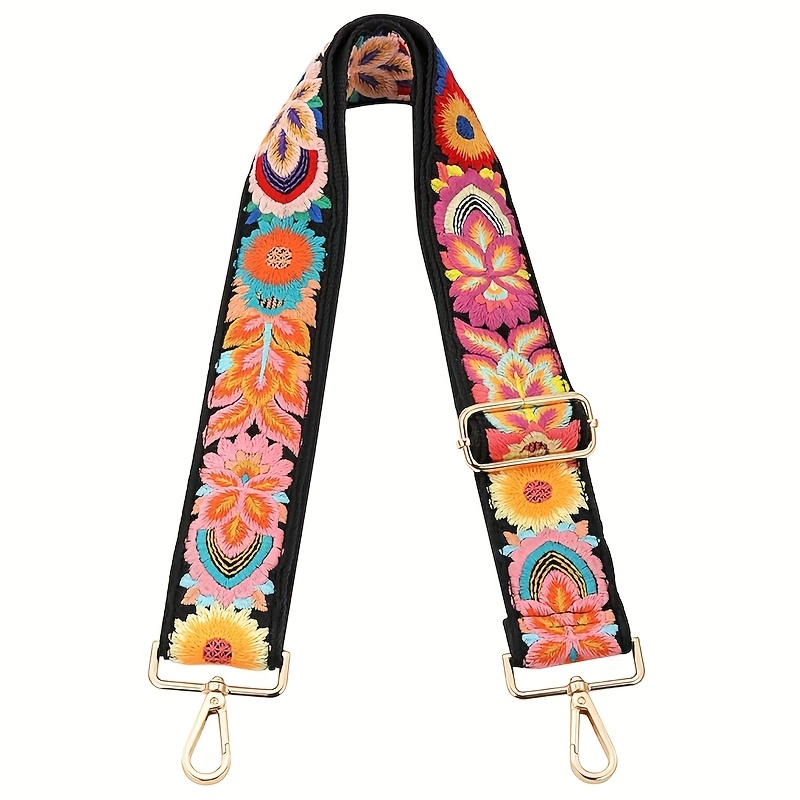 embroidered floral crossbody bag strap replacement women Temu