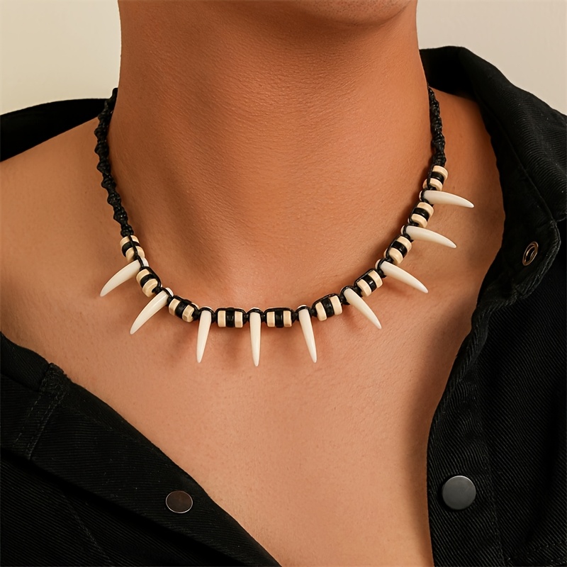 国内で当店のみ ILLUSORY - Tribal Tassel Beaded Fang Necklace 国内で当店のみ ILLUSORY - Tribal Tassel Beaded Fang Necklace