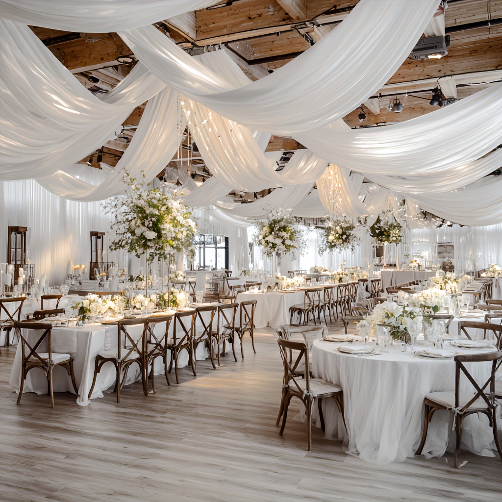 TEMU Rideau Blanc Vaporeux Extra Long de 10 Mètres, Voile de Tulle Décoratif Polyvalent pour Noël et Mariage, Tissu Doux Filtrant pour Fête d'Année,