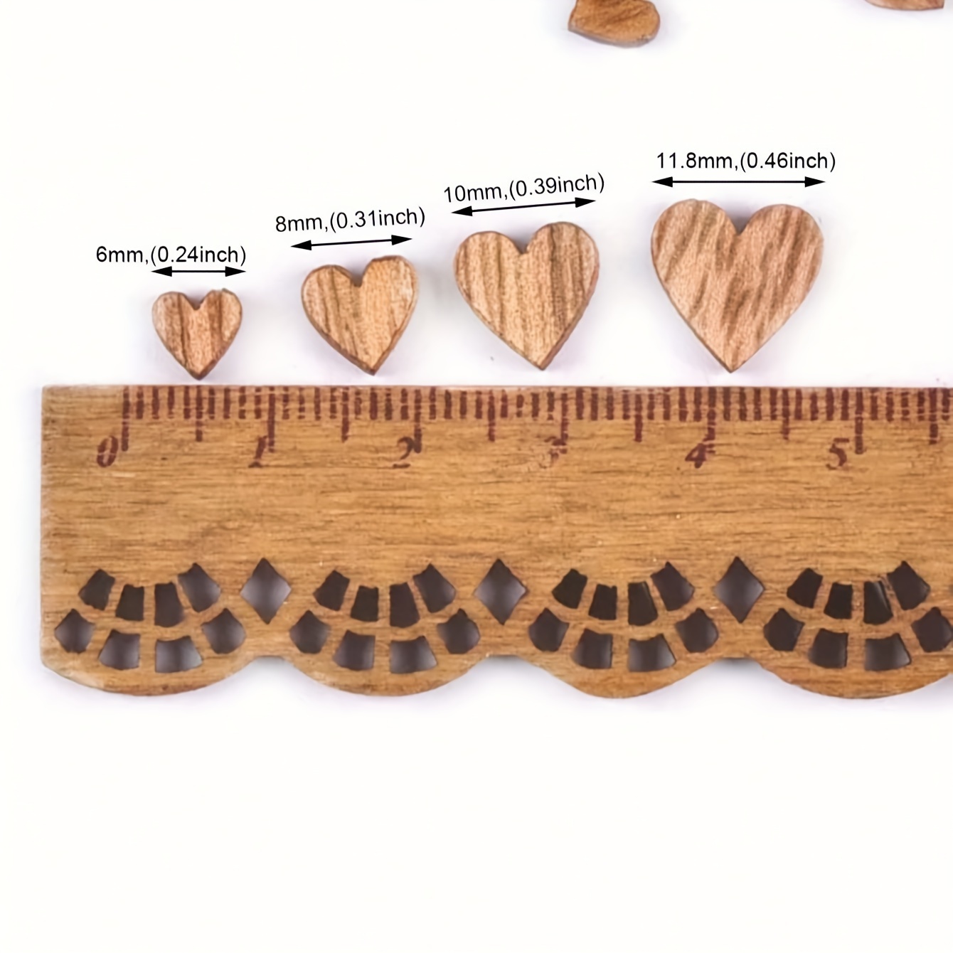 

100pcs Assorted Sizes Wooden Heart Shapes, Rustic Diy Scrapbooking Crafts, Wedding Party Decor, Unpainted Wooden Art Supplies, Khaki Brown, Scrapbooking Crafts