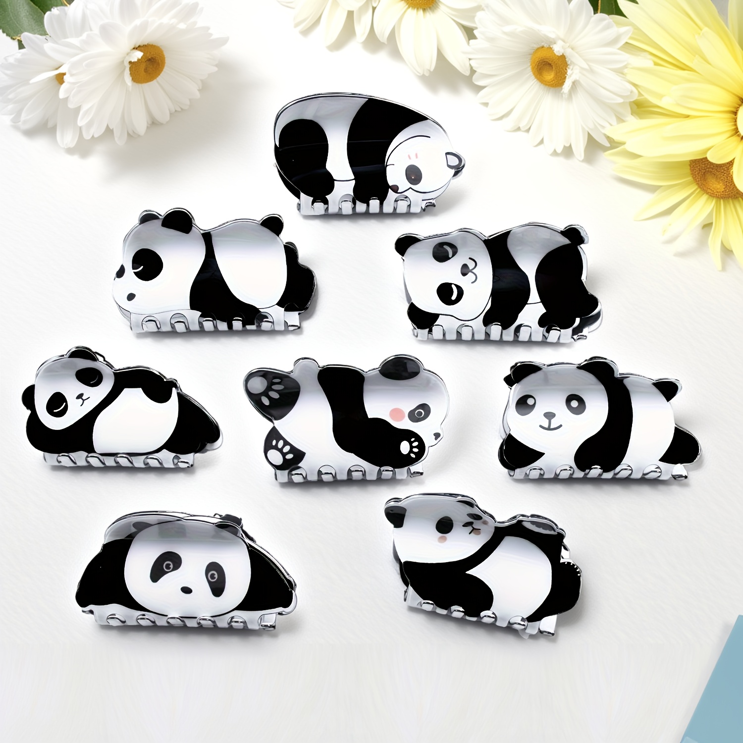 5pcs set creative and cute panda hair clips unique   accessories super adorable fun hairpins suitable for women and s updos   daily styling parties or travel Product details 0