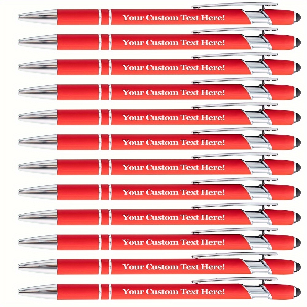 Image of (customized) 12 Employee Gift Bulk, Employee Appreciation Pen With Stylus Tip, Inspirational Screen Touch Thank You Pen Team Colleague Event (fresh Colors)