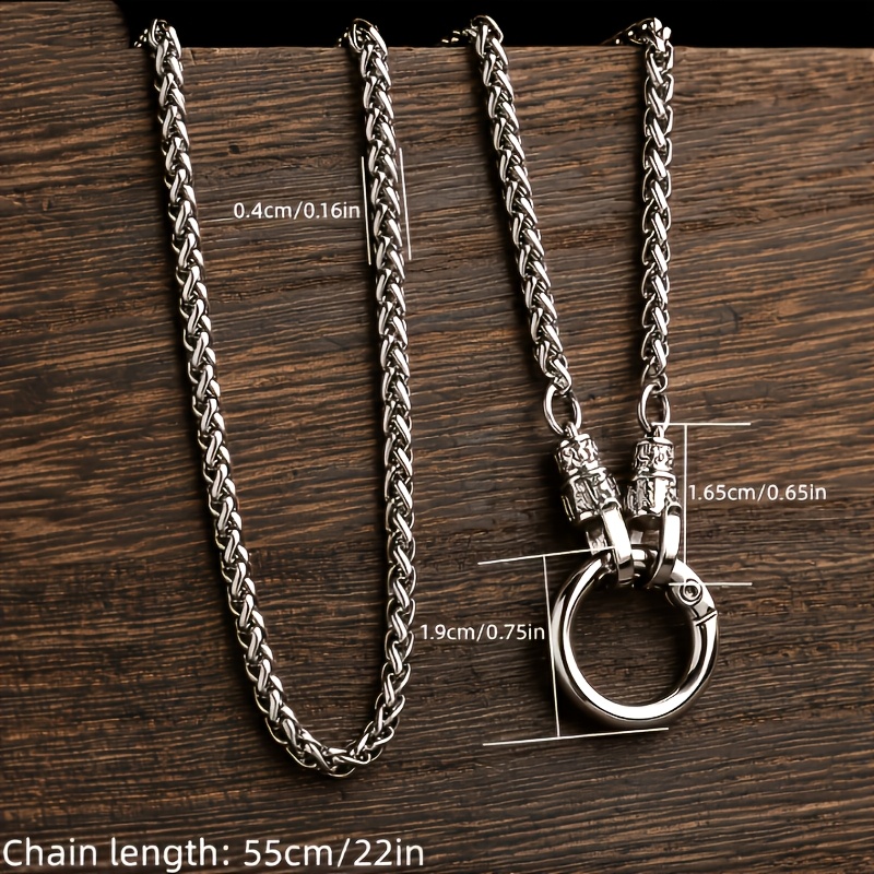 TEMU Easy Modern Unisex, 304l 304l 304l Stainless Steel High-quality Versatile Necklace, Unisex Daily Wear Accessory, For Holiday Birthday Gifts