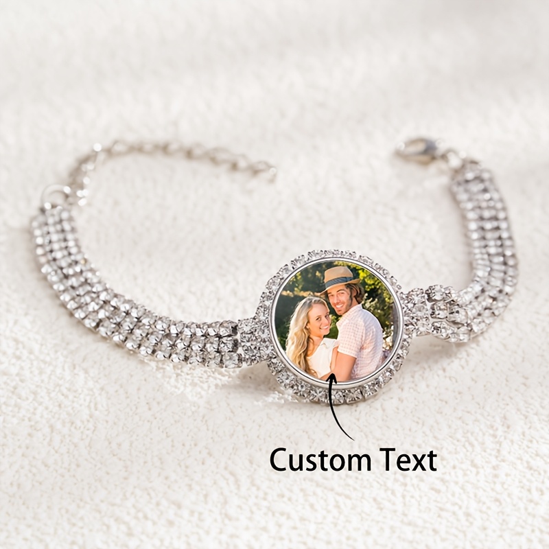 

Custom Picture Bracelet Round Bracelet Can Put Picture Bracelet Hand Ornament Gift Gift