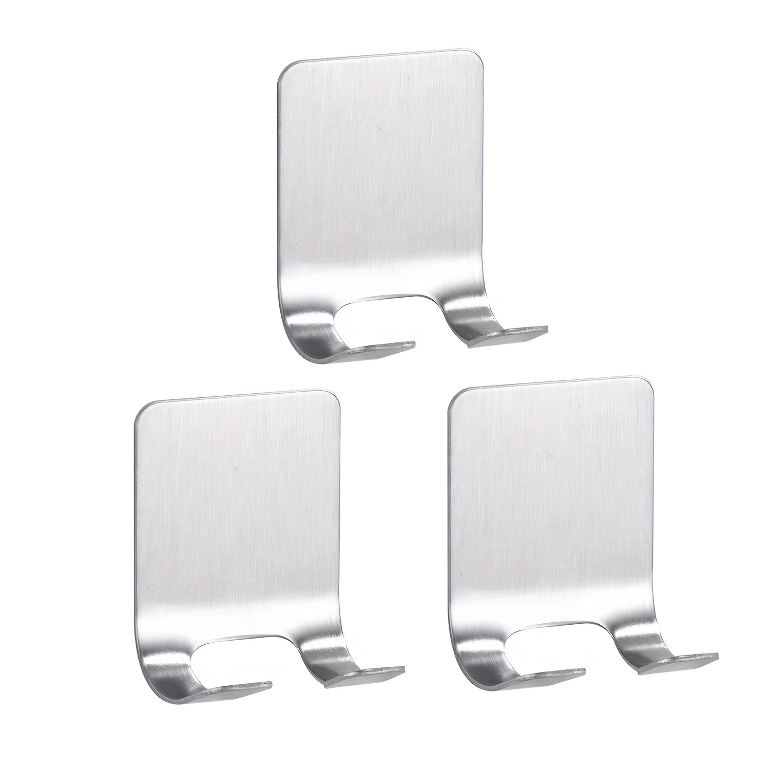 TEMU Juego de de almacenamiento para baño de acero inoxidable plateado, sin taladro, portahojas de afeitar autoadhesivos, ideales para hojas de