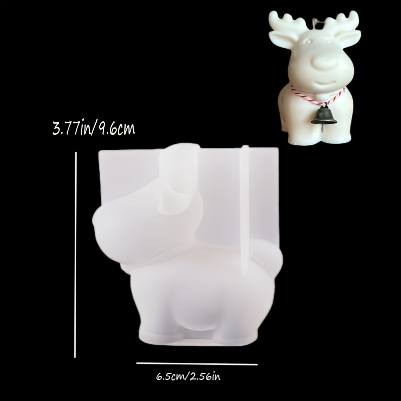 Image of Resin And Silicone Molds, 3d Christmas Reindeer Molds, Cute Reindeer Molds, 3d Christmas Candle Molds, Christmas Soap Molds, Reindeer Epoxy Crafts, And Christmas Gift Molds
