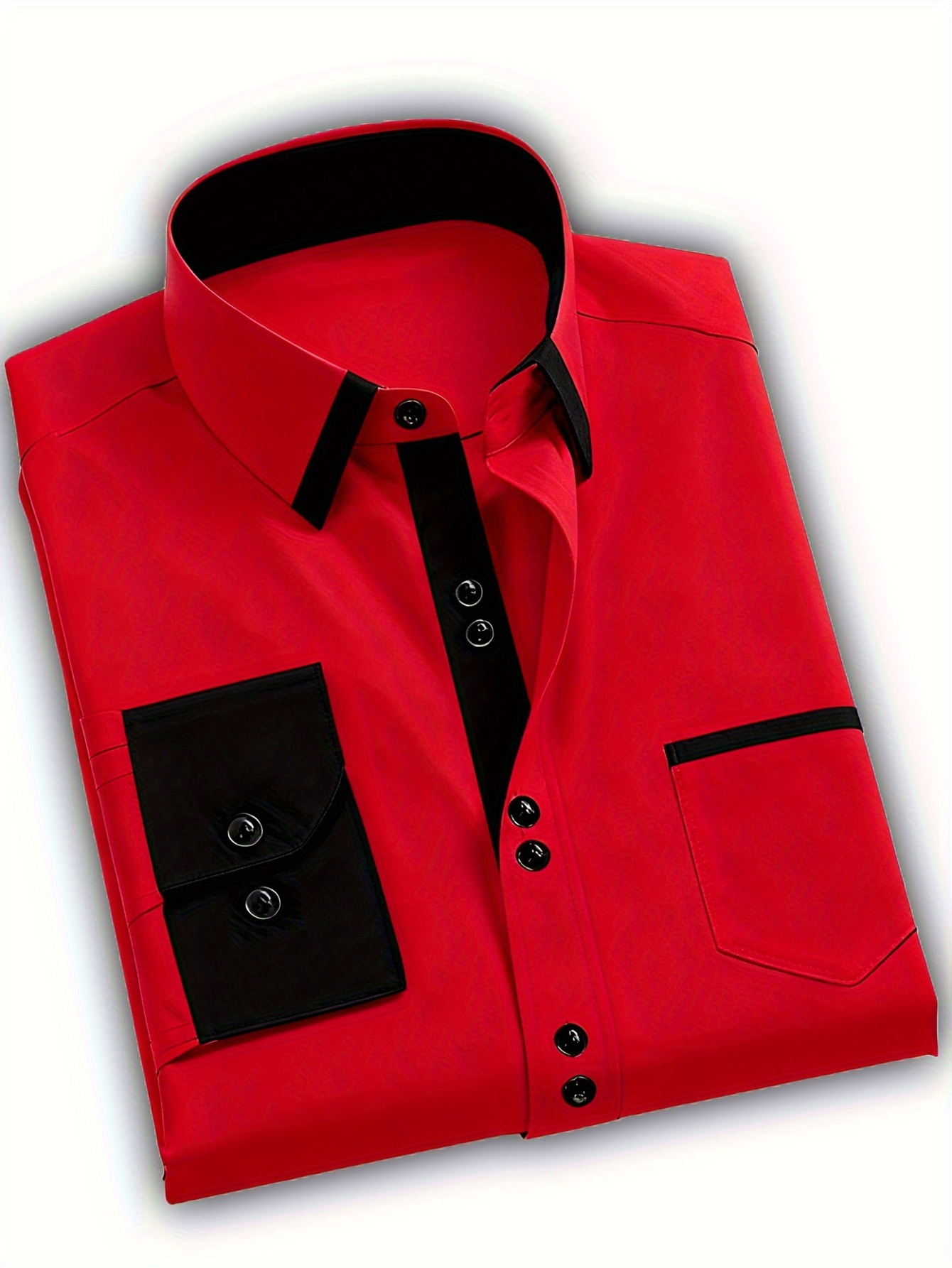 red dress shirt for men sold on Temu United States