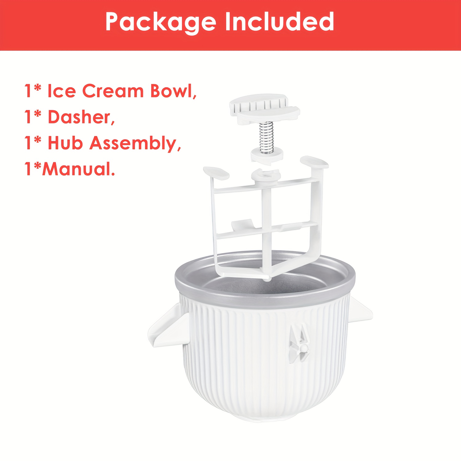 TEMU Ice Cream Maker Attachment For , Compatible With Ka 4.5/5qt & 6qt Stand Mixers, 2 Quart Ice Cream Maker Attachment Ice Cream Bowl For Yogurt/ Gelato