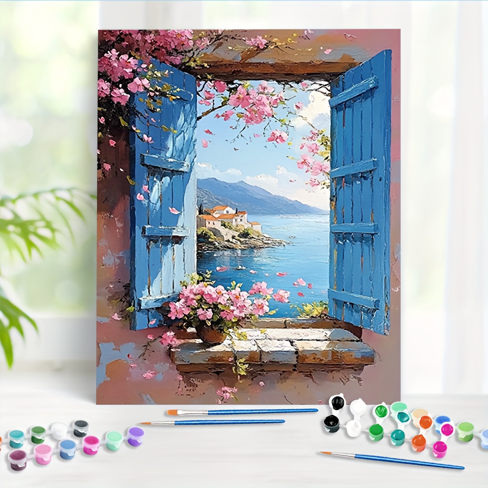 Malen Nach Zahlen Für Erwachsene & Kinder – DIY Ölgemälde Mit Rosa Pfingstrose (40,6 X 50,8 Cm)