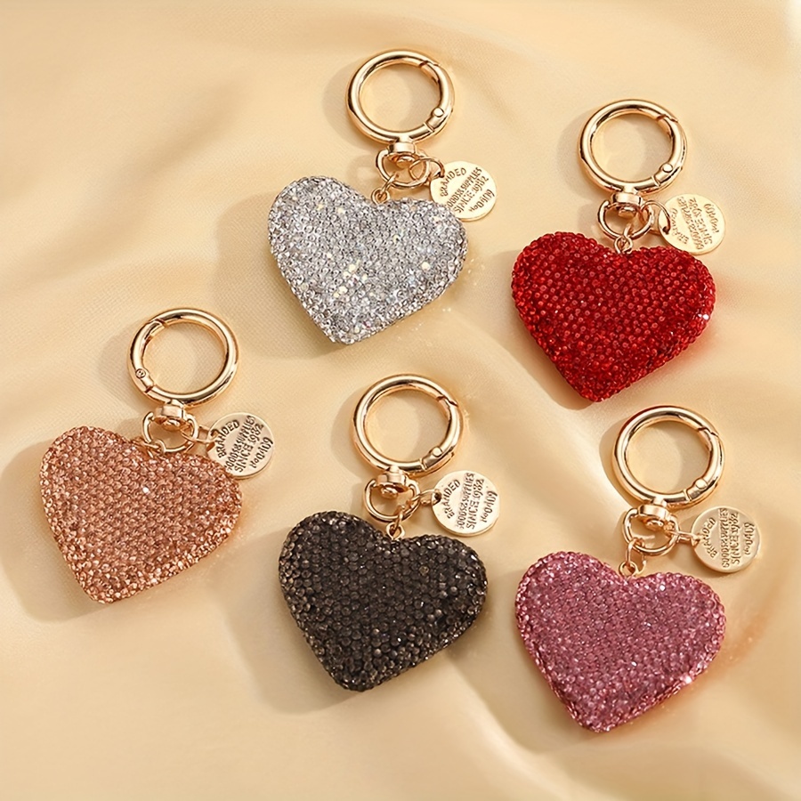 BB Accessories Portachiavi Con Lettera A E Strass | Metallo Argentato | Regalo Personalizzato