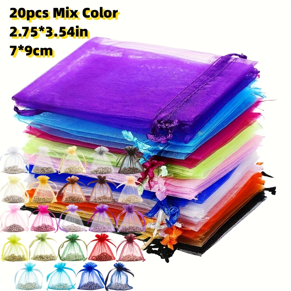 TEMU Gift For Her/him /50/100 Transparent Organization Gift Bag, Random Color, Suitable For Wedding, Party And Valentine's Day, With Zipper