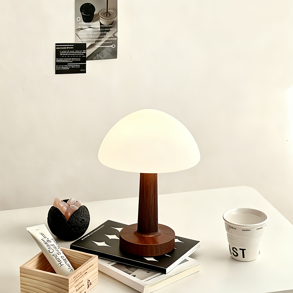 New Cream-Style Minimalist Wooden Ambient Table Lamp, Ideal for Bedroom, Study, Living Room, Tea Room Decoration