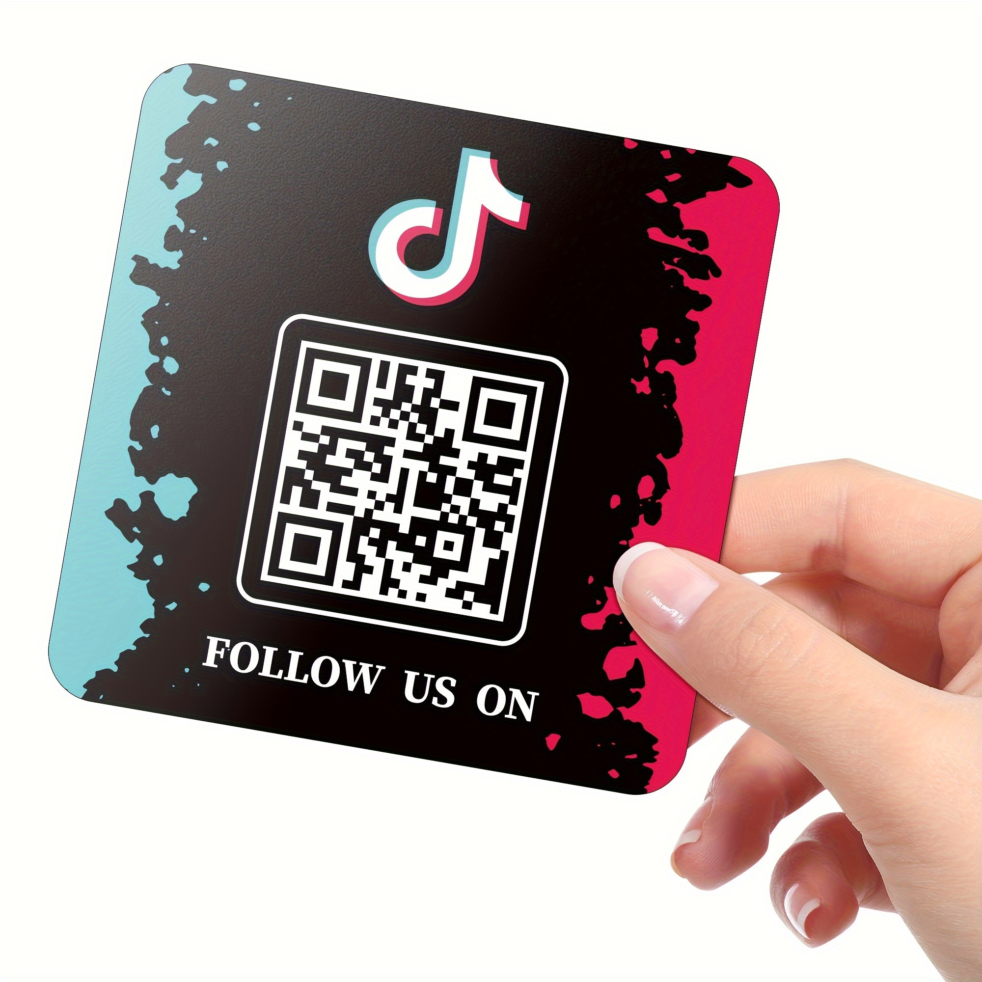 

Custom Tiktok Qr Code Stickers - Pvc, Perfect For Daily Office Use & Fan Growth