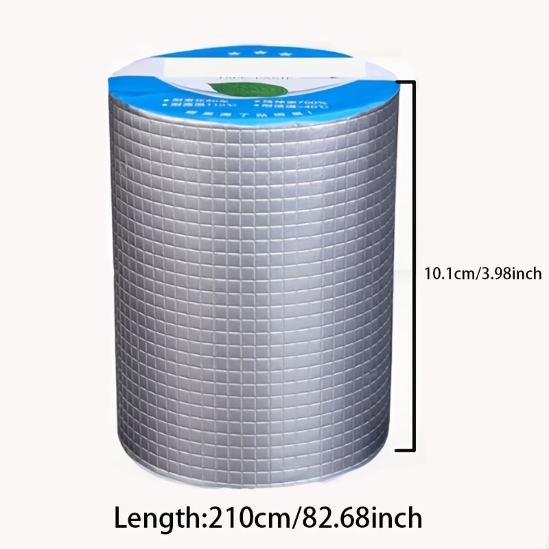 TEMU 1 Roll Super Strong Adhesive Butyl Tape, Size 10.1 Cm X 210 Cm Heat Resistant, Roof Pipe And Wall Leak-proof Sealant Tape Heavy-duty Butyl