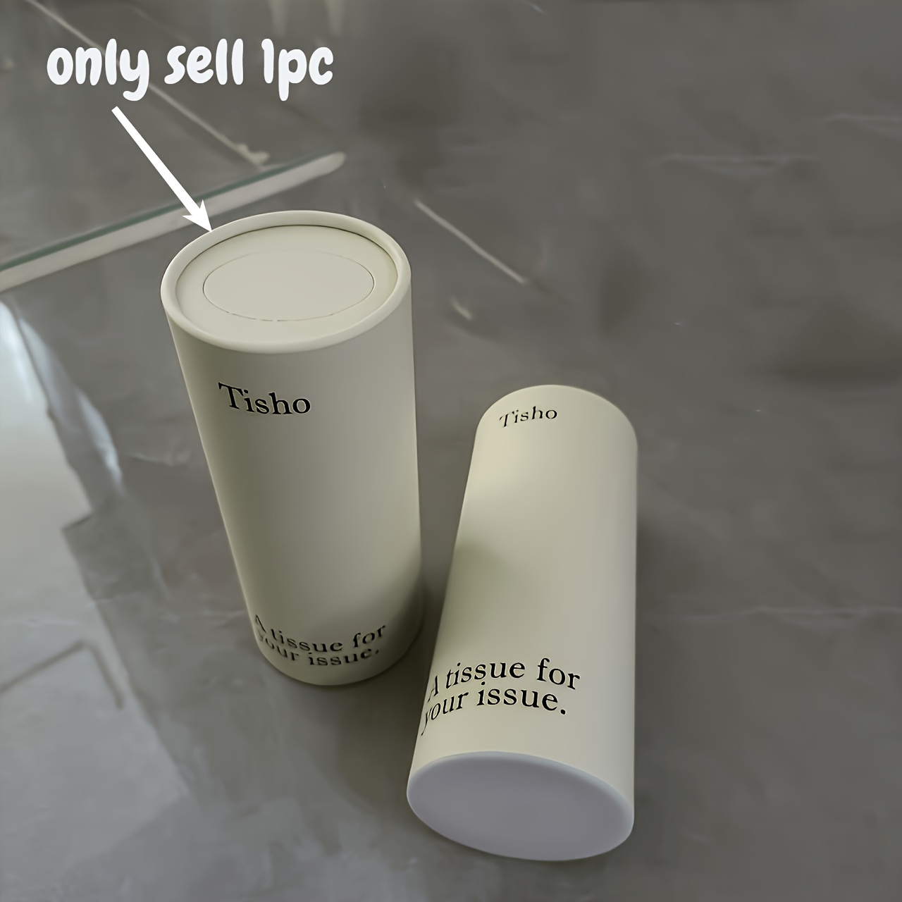 Car Tissue Holder - Fits Perfectly In Cup Holder, Includes Travel Size Facial Tissues, Convenient Round Container For Use