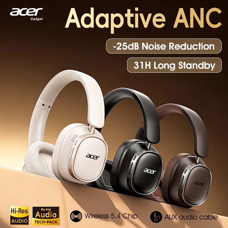 item picture   2026 new ohr633 dual feed noise cancelling wireless over ear headphones anc active noise cancellation   stereo ultra long   comfortable ear enclosing for running sports 5 4 hd call multi color   gift recommendation co