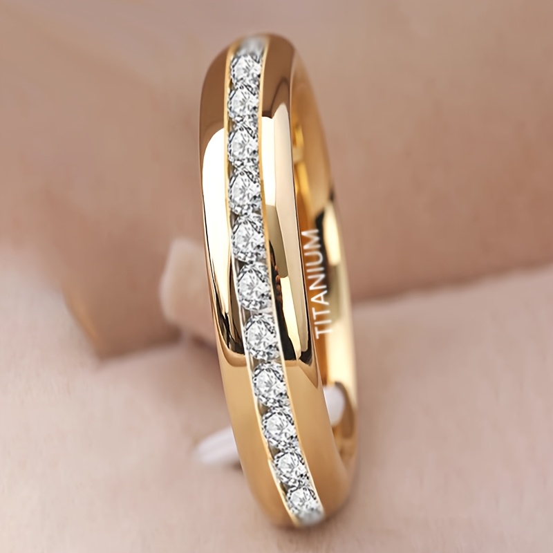 Inel pentru femei din oțel de titan, lățime 4mm, bijuterii unisex pentru nuntă și logodnă, cadou de Crăciun și aniversare