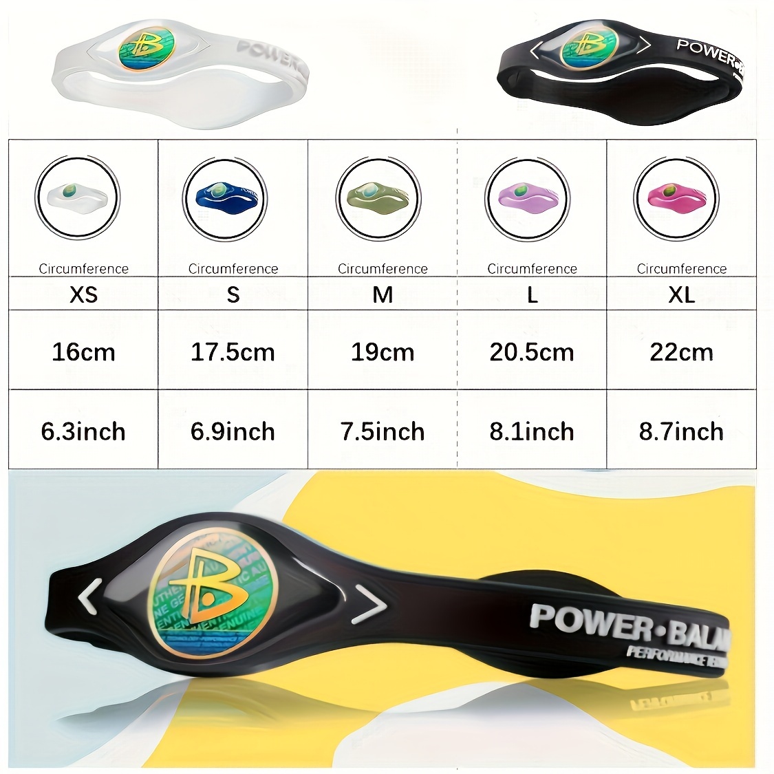 

3pack Genuine Performance Wristband, Silicone Rubber Wristbands Bracelets Sports Bracelet Wristband For Men Women, Pack Bangles, Safe Waterproof Lightweight , Size Of M+m+l (.0cm/l 20.5cm)