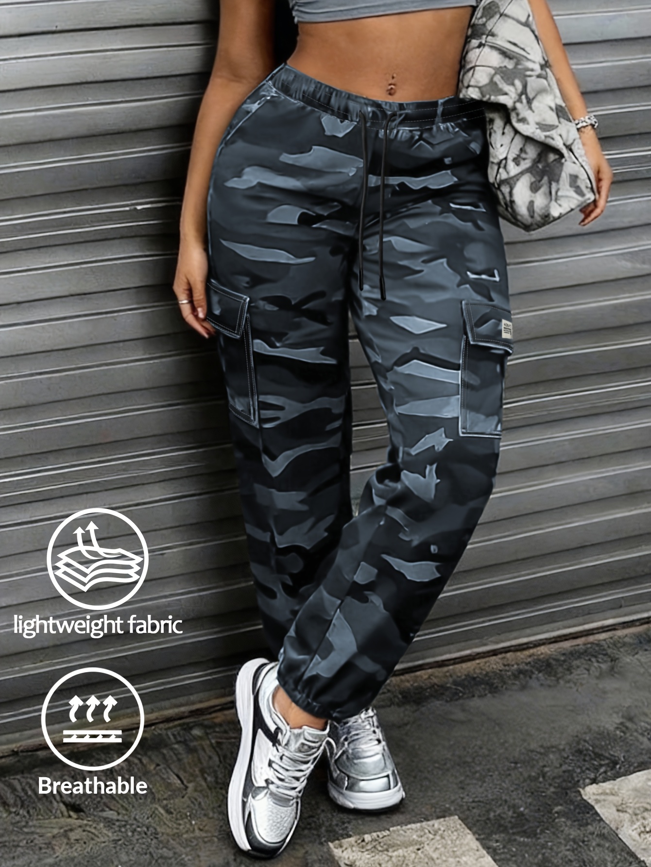 womens workwear camouflage casual pants light breathable - Temu