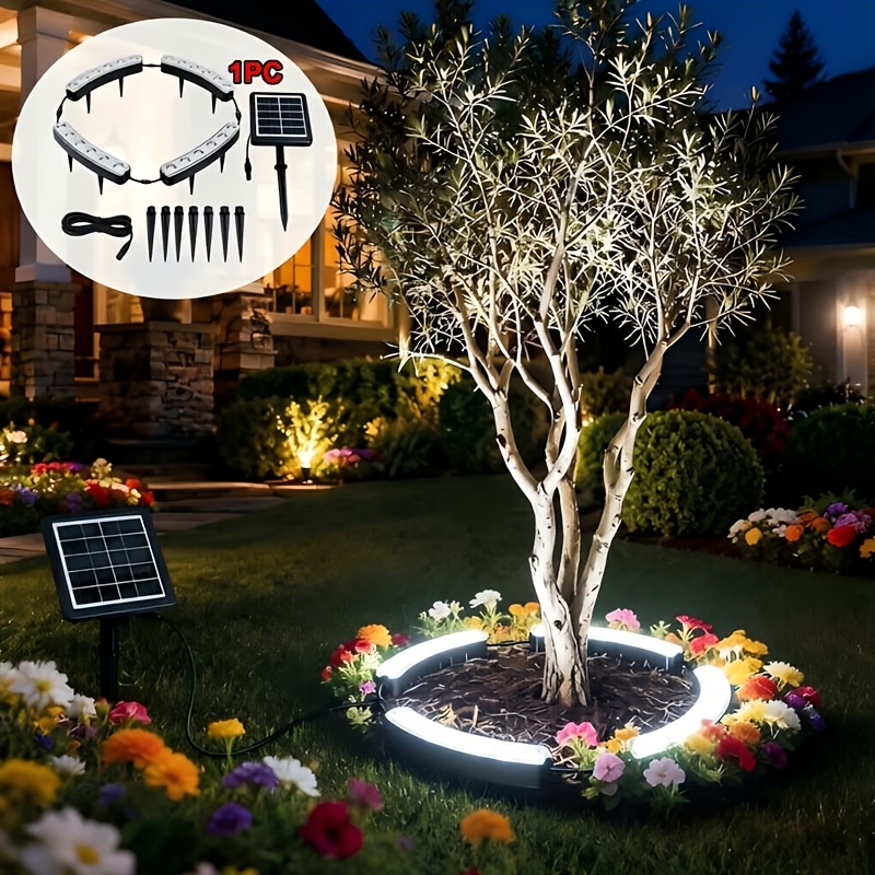 TEMU 1pc Outdoor Solar 24led Light Waterproof Model- Palm Light, Ip44 Waterproof, From Dusk To Dawn, Outdoor Solar Spotlight Is Suitable For Gardens,