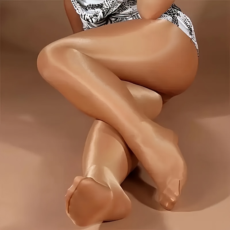 1 stuk Dames Hoge Taille Anti-Snag Doorschijnende Panty's