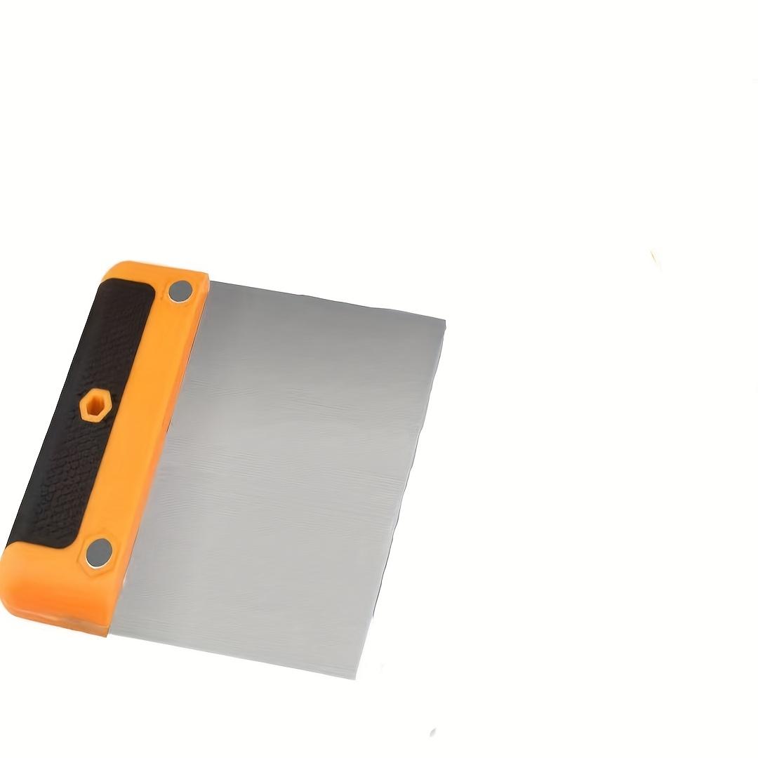 Image of Stainless Steel Spatula - Metal Plaster Scraper With Comfortable Handle, Wallpaper Scraper, Plaster Trowel, Wall Decoration And Repair Filling Spatula Tool, Size 4 Inches
