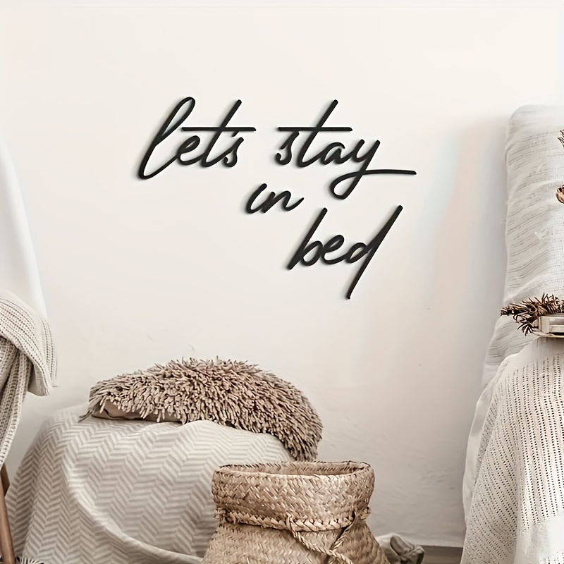 Image of " In Bed" Metal Wall Art - Art Deco Inspired, Iron Home Decor, Wedding Gift, , Floor Mount, Ideal For Christmas, Thanksgiving, Valentine's Celebrations, Occasion, Room Decor
