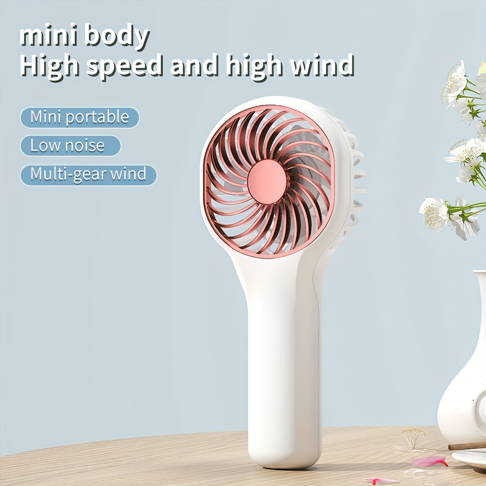 portable usb rechargeable handheld fan for girls   quiet high speed with adjustable   long   wearable design for indoor outdoor use details 8