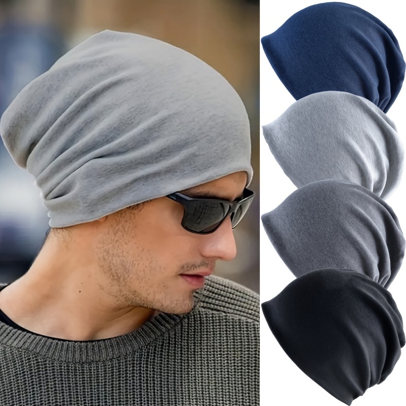 

3/4pcs Slouchy Tricoté Fin - , -Vent, Élasticité, Fin - Choix de Cadeau Hommes, 100% , Décontracté, Fin, Foulard, Tissu Tricoté de Qualité