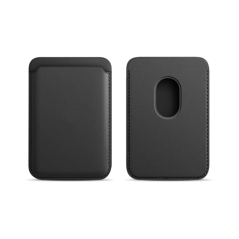 Image of 1pc Faux Leather Magnetic Wallet Card Holder, Compatible, Strong , Storage For Iphone 15 Pro Max/15 Pro/15 Plus/15, For Iphone 14 Pro Max/14 Plus/14 Pro/14, For Iphone 13 Pro/13/13 Mini
