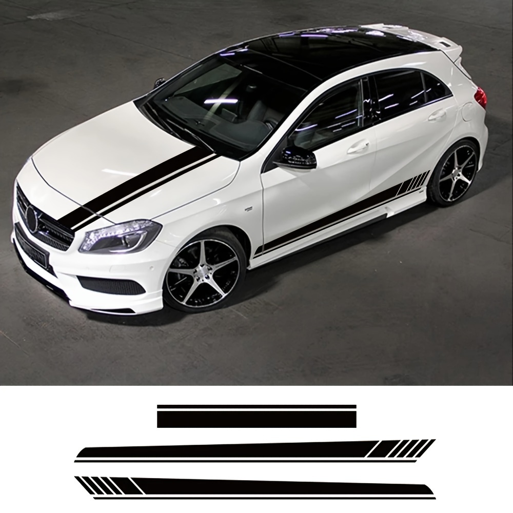 

Car Vinyl Side Stripe Graphics Stickers, Racing Body Bonnet Decal For Mercedes Ford Vw Toyota Renault Hyundai Honda Auto Tuning Accessories