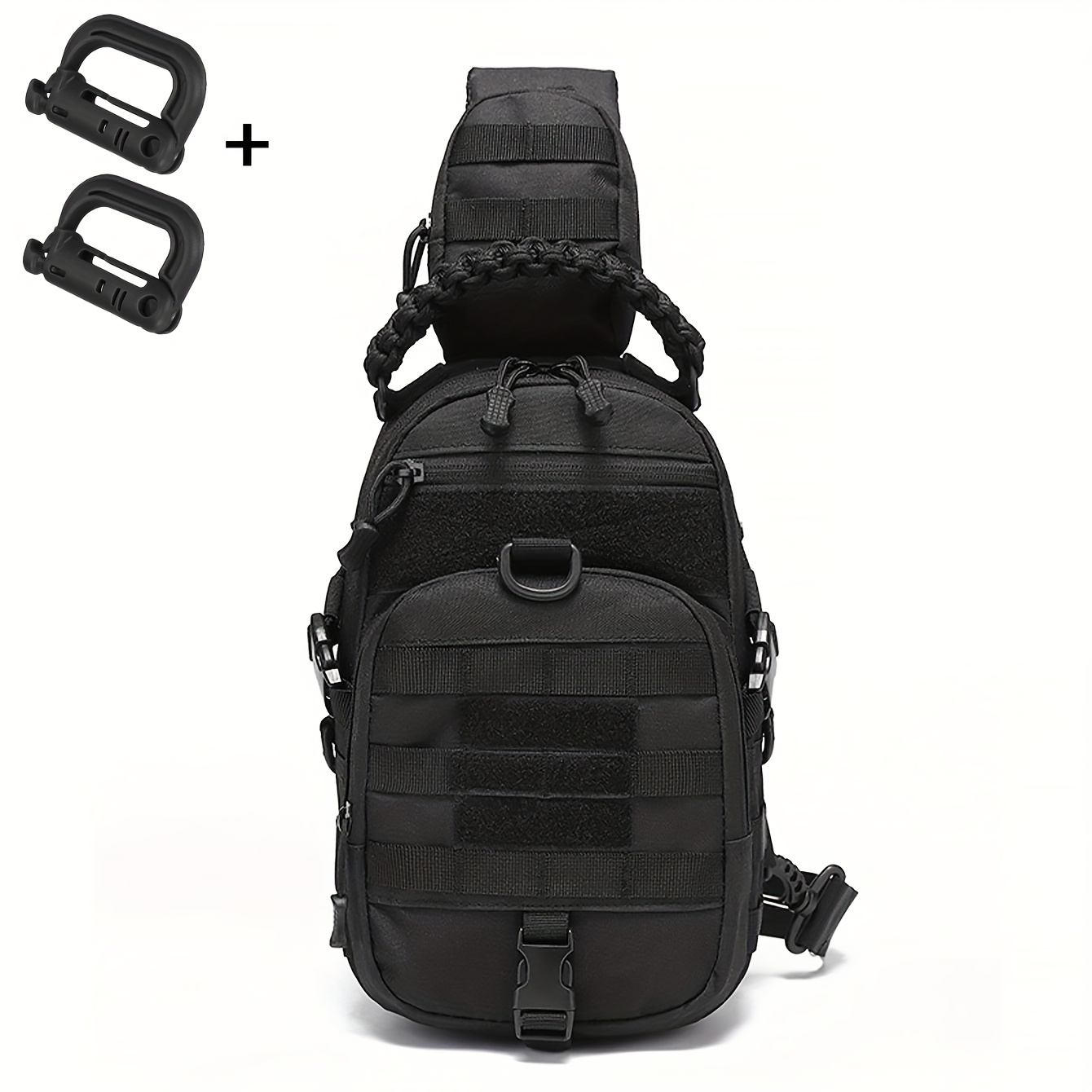 Image of Multifunctional Sports Chest Bag Crossbody Bag Shoulder Bag, Gift 2pcs Multifunctional Buckles, Pockets, Suitable For Travel, Hiking, Running And Other Outdoor Activities