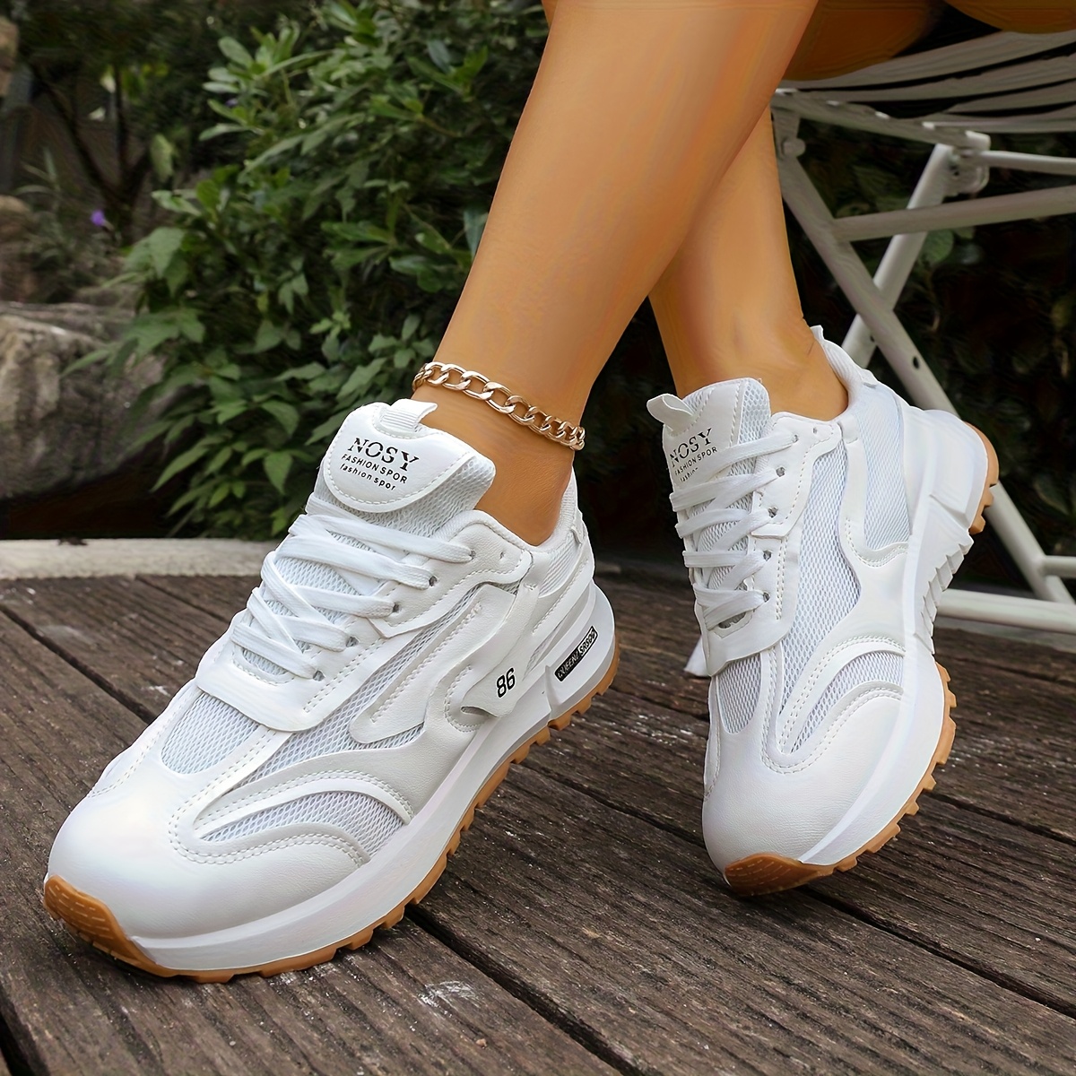 dress tennis shoes for women Mepaouo Womens White Leather Casual Walking Fashion Sneakers Non Slip Dressy Work Flats Welcome to Chenyee your one dress tennis shoes - Oman