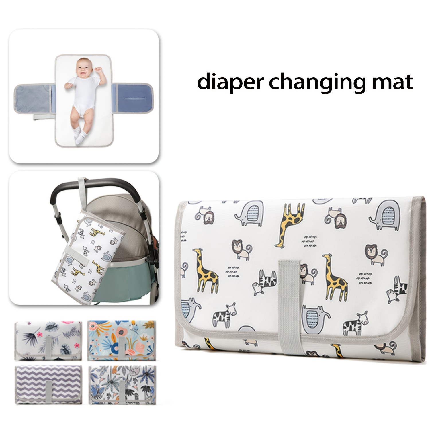 2025 spring new portable changing pad, folded travel diaper