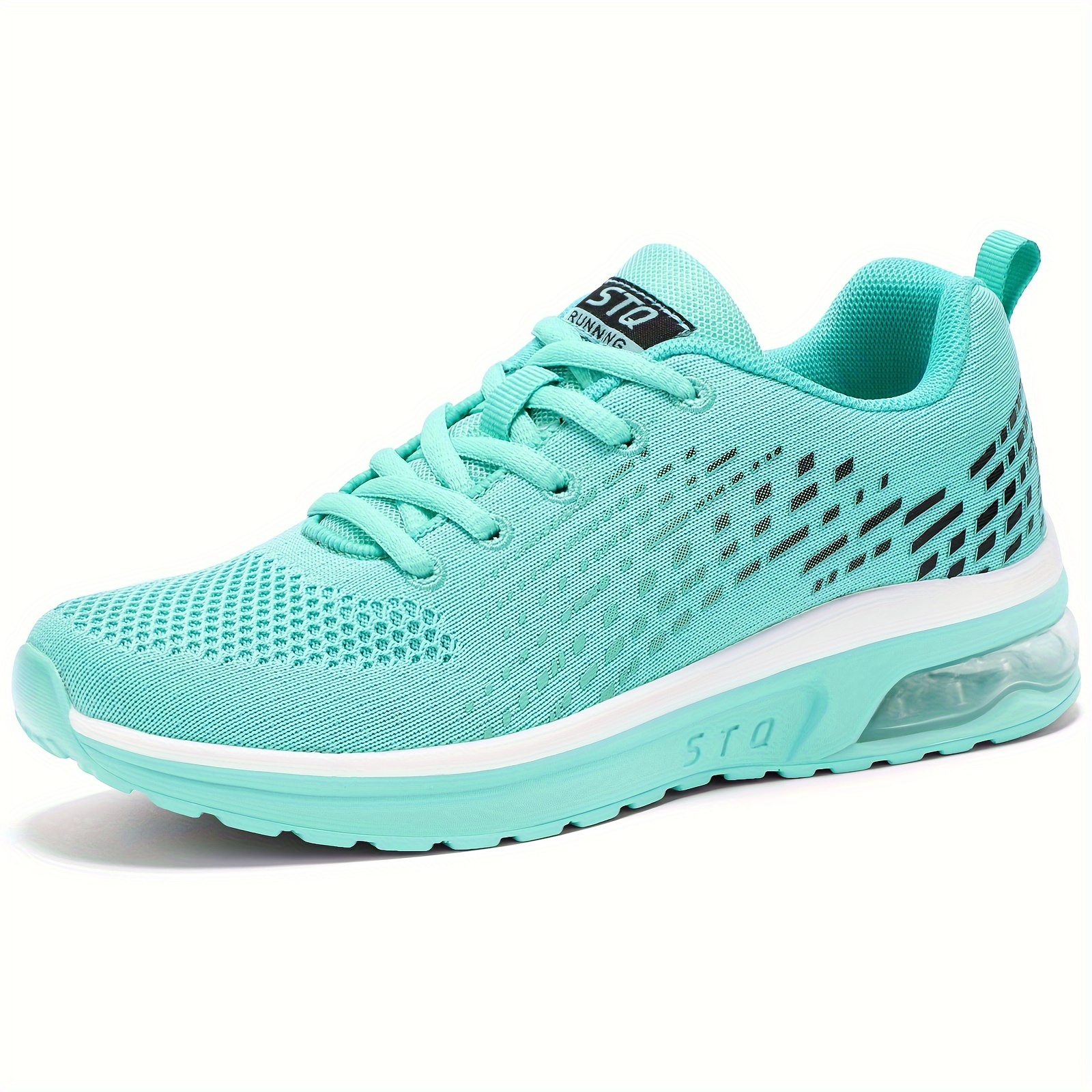 Women's Air Cushion Sports Shoes Comfortable Lace Knitted - Temu Canada