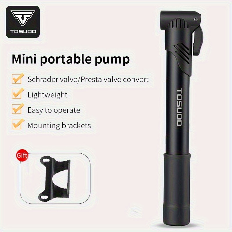 E-shop TOSUOD Tragbare Fahrradpumpe, Mini-Luftpumpe für Rennräder und Mountainbikes