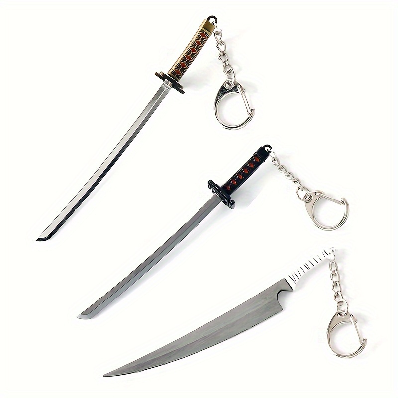 

Zinc Alloy Anime Sword Keychain - Sporty Design, Pure Metal, No Engraving, Uncoated