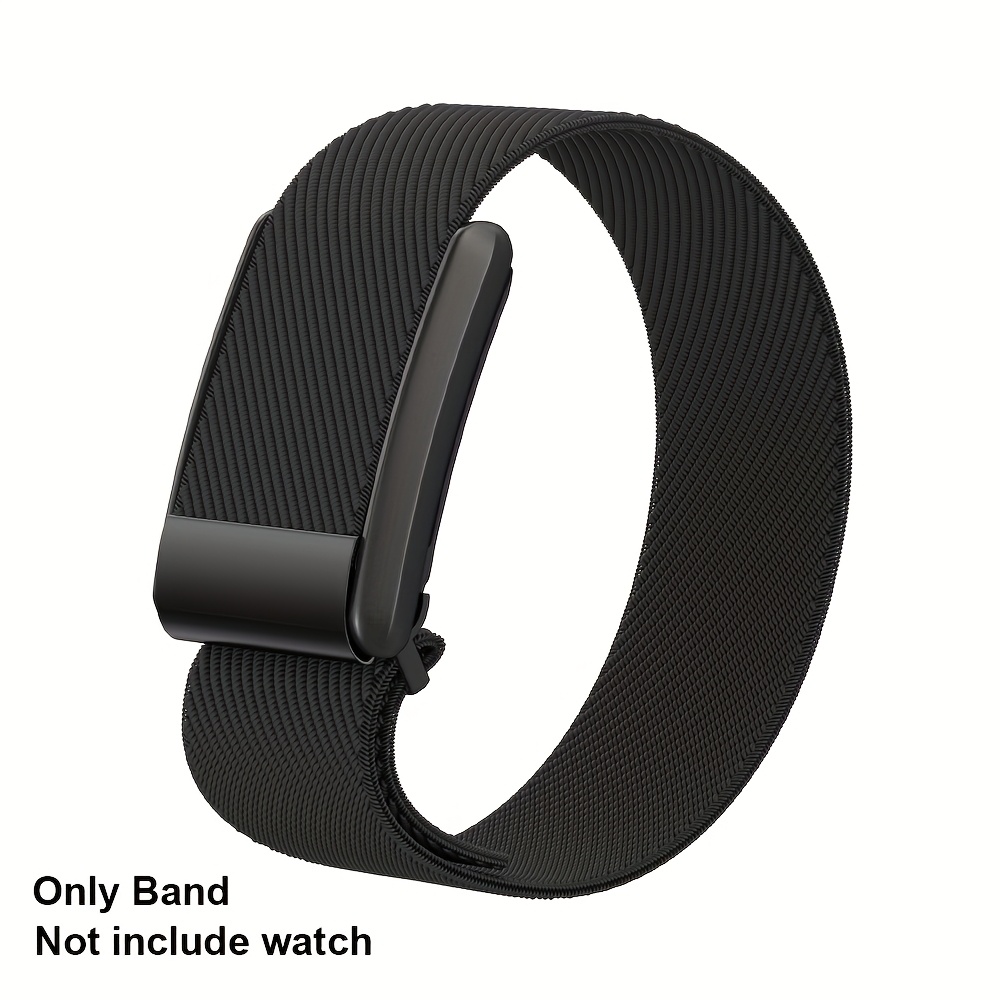 Stretchy Nylon Band for * 4.0 - Adjustable Sports Strap for Men &amp; Women, Durable Polyamide Material, Black with White *, * Active *, Smartwatch Accessories