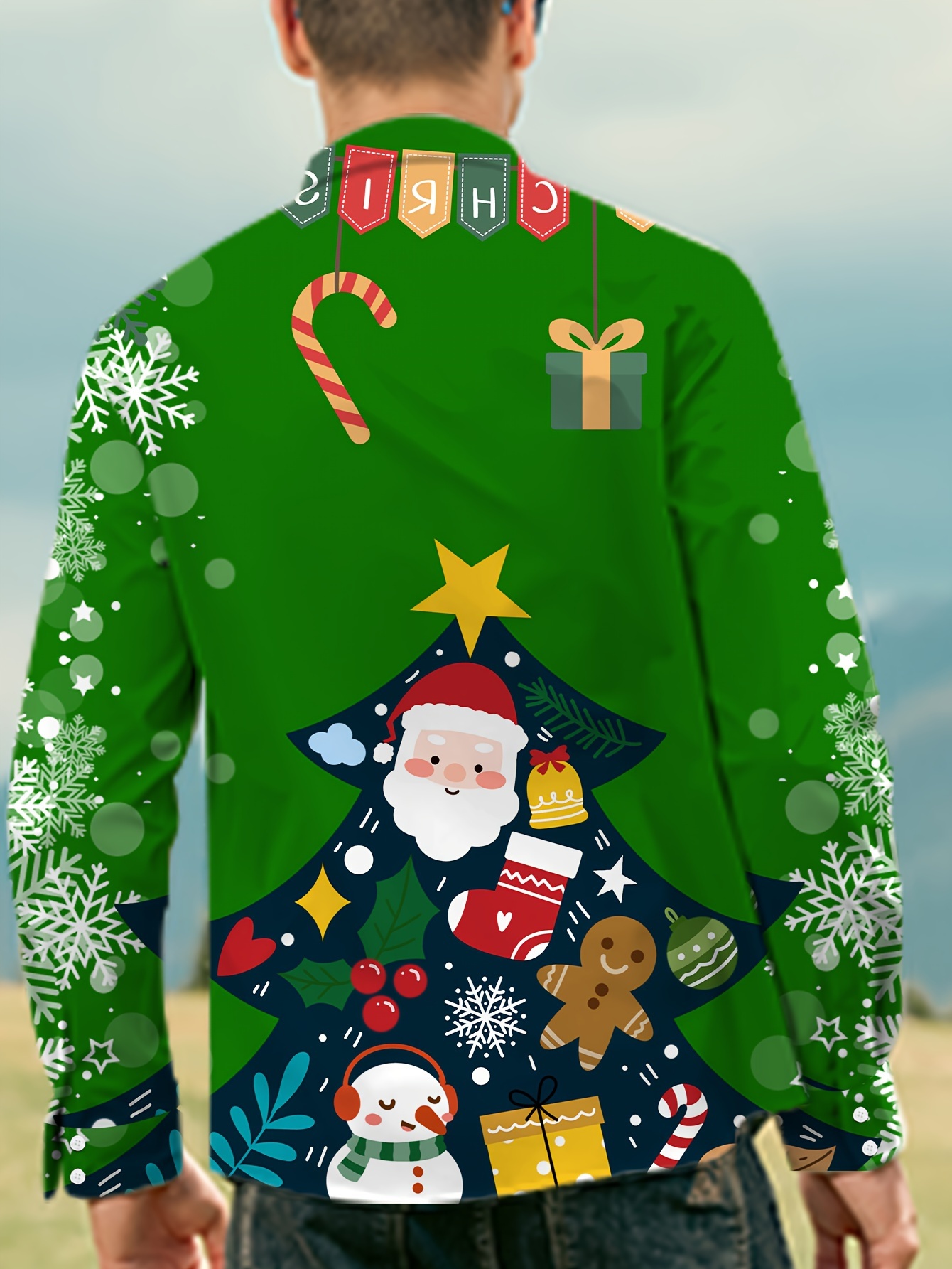 green christmas dress shirt Festivity Green | Christmas Shirt For men main image 0
