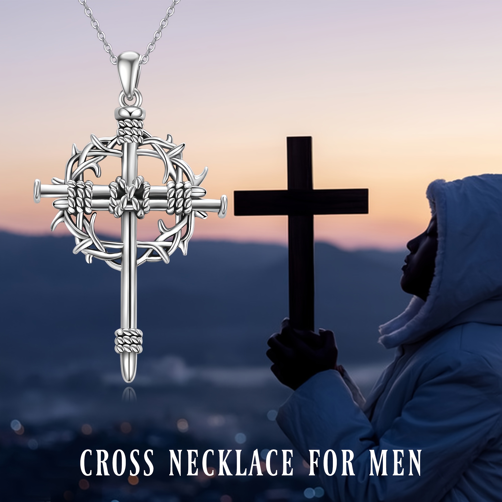 Detailed View of Nail Cross Necklace