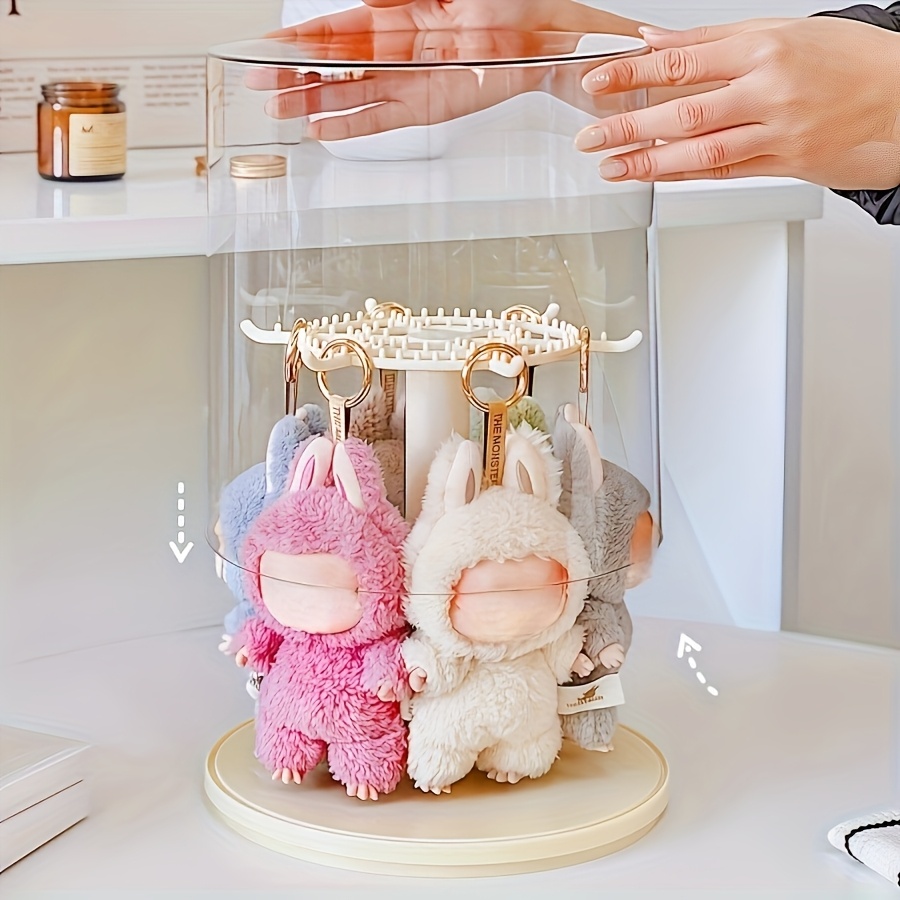 Acrylic Cabinet For Stuffed Toys 1pc 360 Rotating Collection