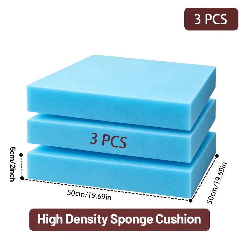 TEMU Set Of 3 Widened Multi-functional High-density Sponge Cushions, 19.69×19.69×1.18 Inches, 19.69×19.69×1.57 Inches, 19.69×19.69×2 Inches, Exercise