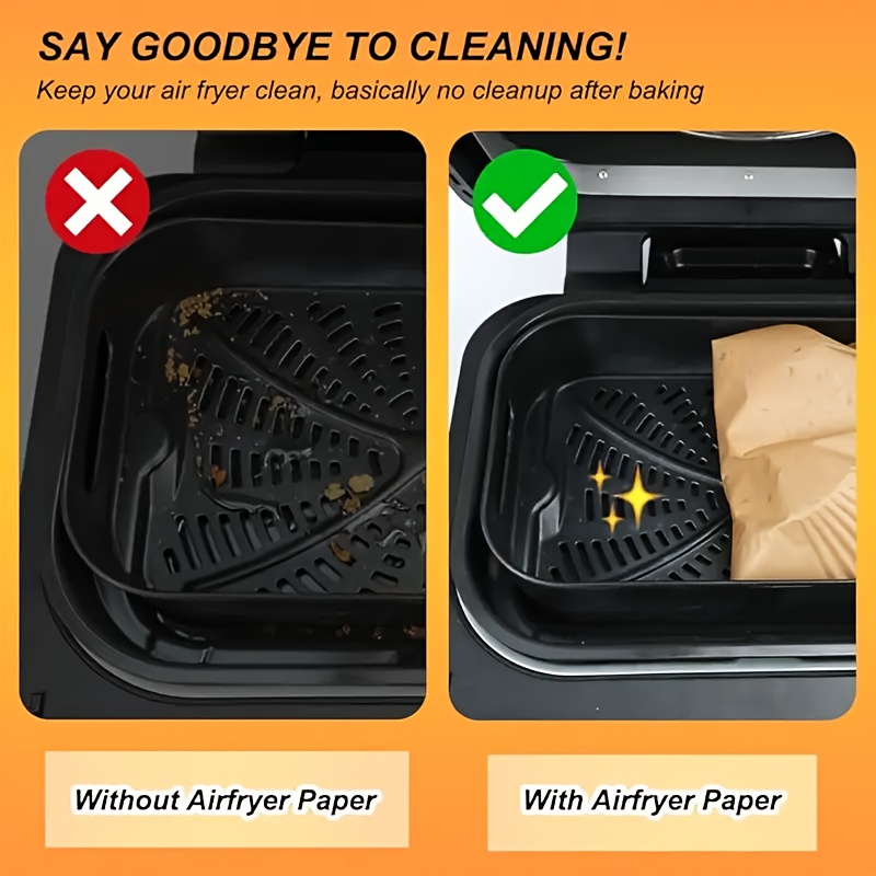 150pcs Household Disposable Baking Paper Oil Paper, Suitable for Ninja 39.37L Air Fryer, Suitable for Ninja AF500EU with 50 Sheets of 10.41L + 100 Sheets of 5.19L, Food Prep Paper, Kitchen Essentials, Easy Cleanup, Reusable Alternative, Heatresistant Sheets, Durable Paper, Baking Liners, Ninja Compatible, Cooking Enthusiasts, Home Bakers