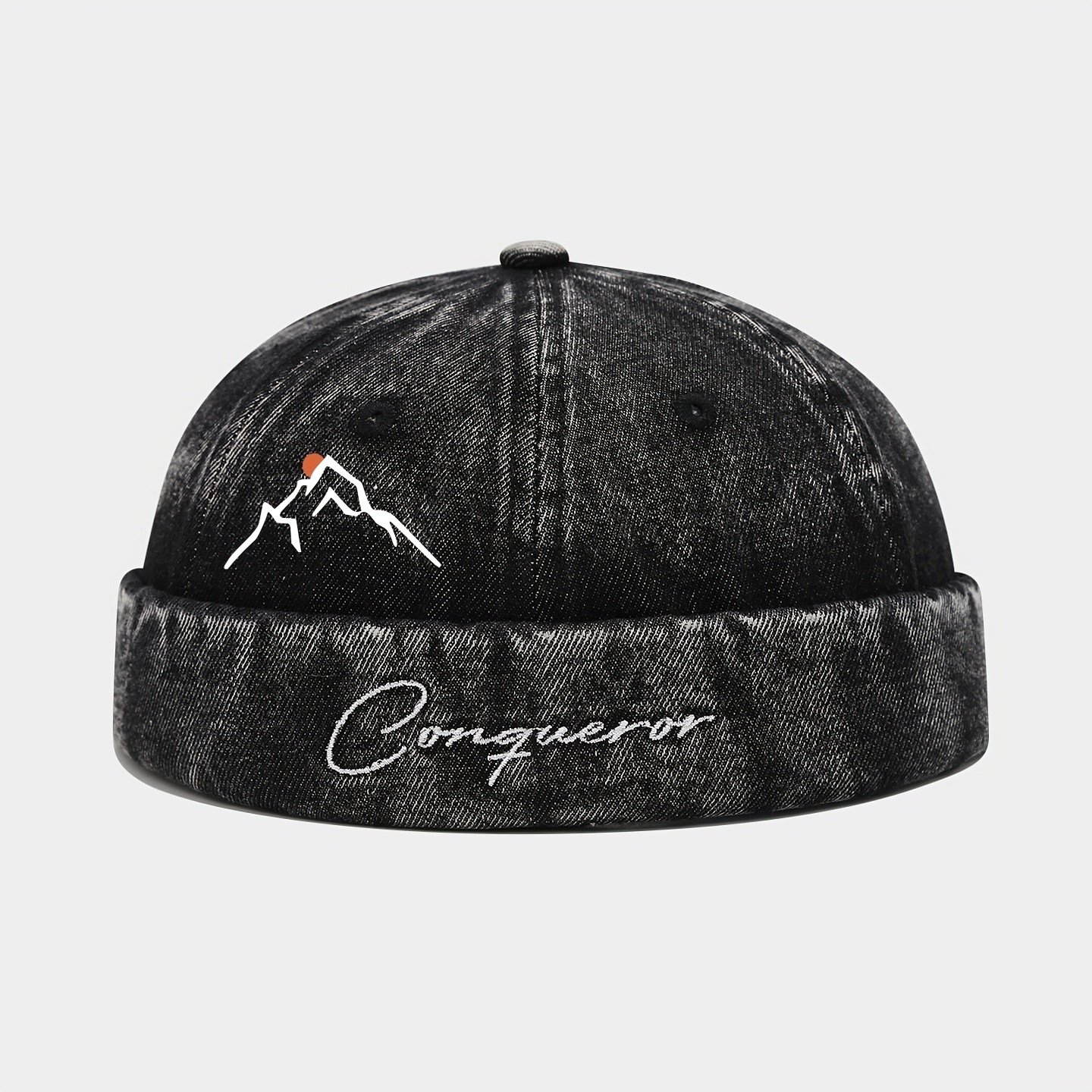Image of Fashion Trendy Brand Personalized Hip-hop Landlord Hat Distressed Brimless Melon Cap Street Trendy Hat