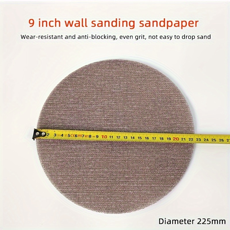 9 Inch Mesh Sandpaper Wall Sanding 9 "225mm Dust-free Anti-stick Abrasive Sandpaper Mesh Disk 80-320 Sandpaper