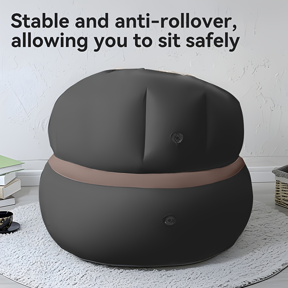 [Quick-Inflate Inflatable Sofa] Portable Quick-Inflate Foldable Inflatable Sofa with Backrest | 1pc PVC Flocked Surface Lazy Couch for Living Room Game Bedroom Balcony Reading, Compressed Sofa Bed, Air Sofa, Boneless Couch In A Box, Multipurpose Minimalist Lightweight Durable Inflatable Furniture