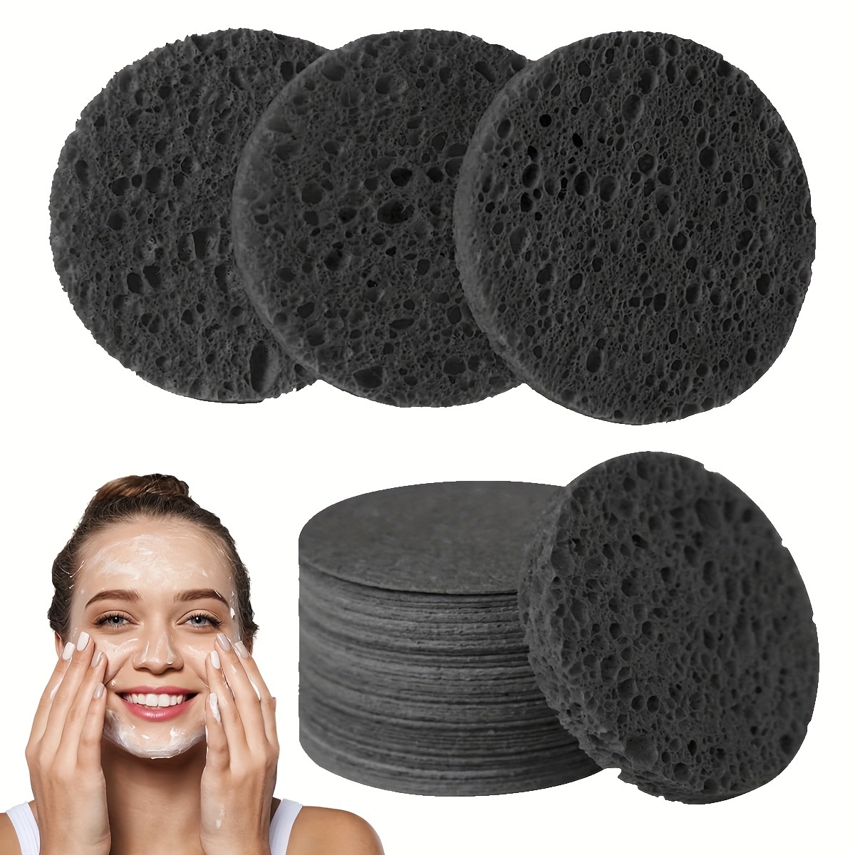 Komprimierte Gesichtsschwämme In Blumenform – 50 Stück, Wiederverwendbar, Für Make-up-Entfernung & Peeling