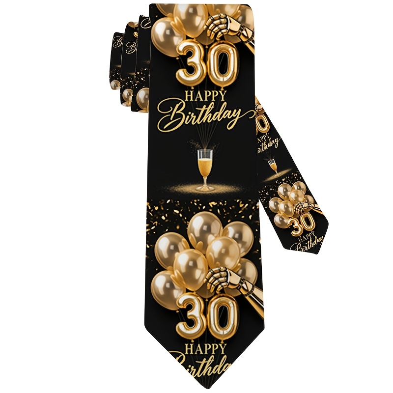 TEMU 1 stuks, Happy Birthday Elementen Print Verveling, Perfect voor Feesten, Vakanties en Casual Kleding, Vakantie Mode Accessoire | Stijlvolle