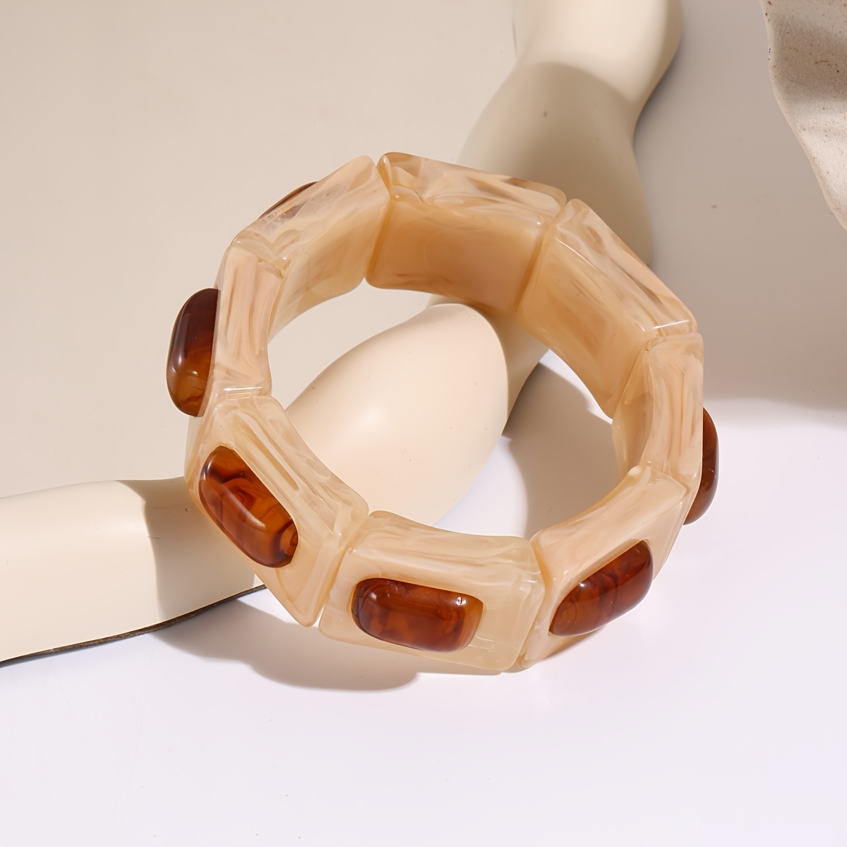 Classic Block Bracelet, Multi-Element Spliced Design, Versatile