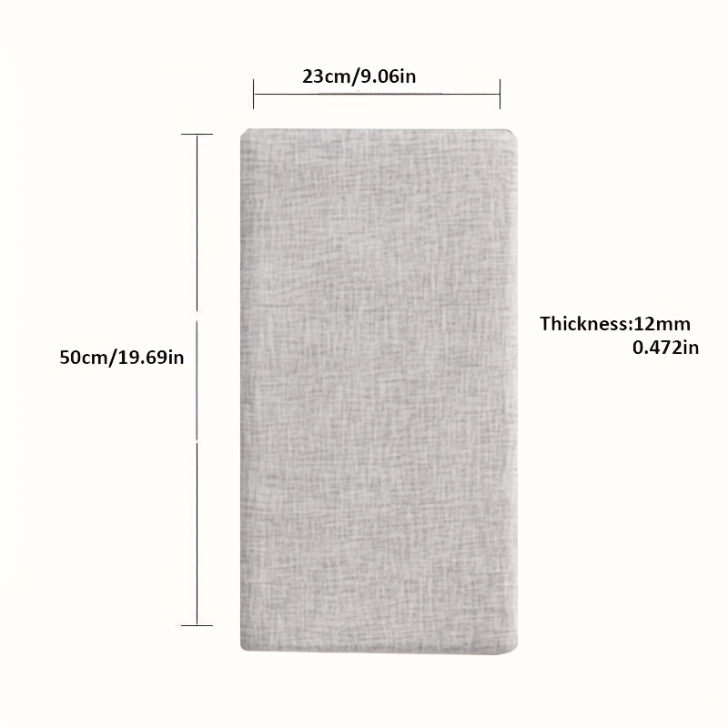 Image of A Box Of 8/10pcs Of 23x50cm Fabric Vinyl Material, Thickened 3d Three-dimensional Soft Headboard Wallpaper, Easy To Peel, Easy To Operate, 3d Self-adhesive Wall Panel, Bedside Tatami